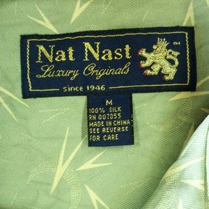 Nat Nast Retro Silk Short Sleeve Shirt Med. Cool!